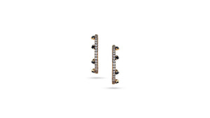 Black Diamond Hoops- Totality - meherjewellery