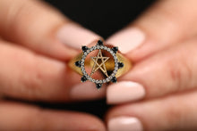 Load image into Gallery viewer, Black Diamond Star Ring - meherjewellery