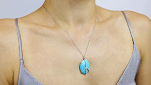 Aqua Peace Necklace - meherjewellery