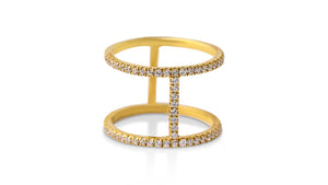 Bridge in Time: Full Diamond Ring - meherjewellery
