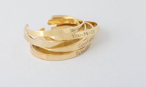 Definitively Yours Gold Cuff - meherjewellery