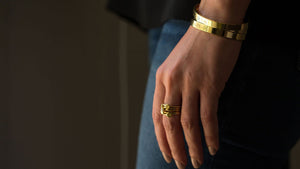 Definitively Yours Gold Cuff - meherjewellery