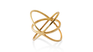 Kriss Kross: Gold Ring - meherjewellery