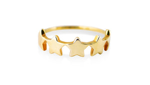 Star Burst: Gold Ring - meherjewellery