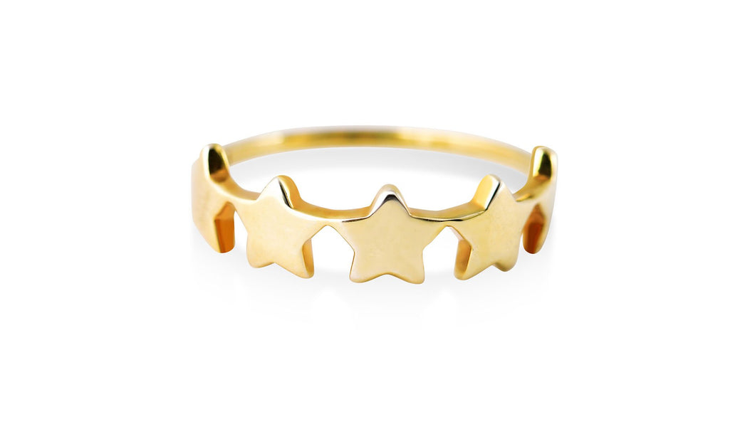Star Burst: Gold Ring - meherjewellery