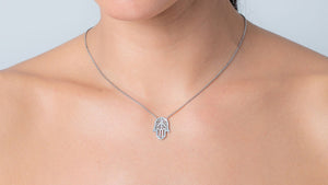 Guiding Hand of Hamsa Necklace - meherjewellery